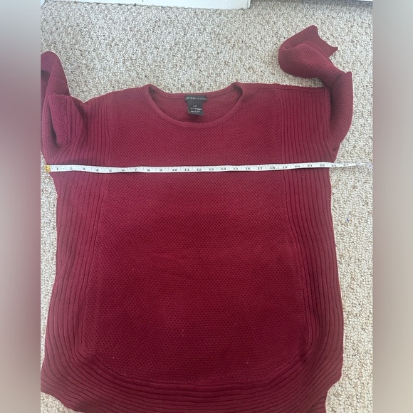 Design History Burgundy Crew Neck Sweater Soft Knit Pullover L - Picture 4 of 5